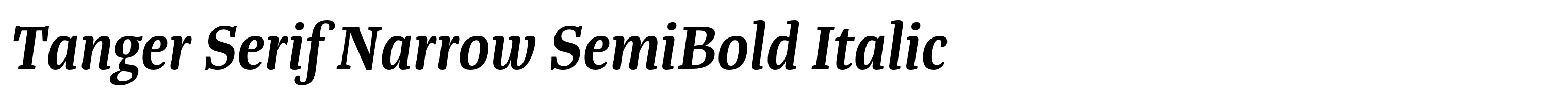 Tanger Serif Narrow SemiBold Italic